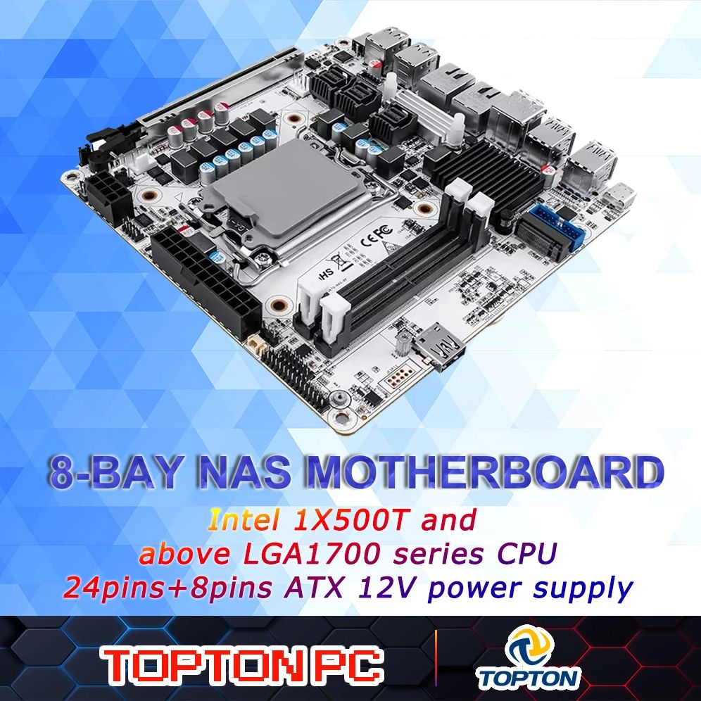 Lga1700 Itx Motherboard Ddr5 - Placa-mãe NAS Mini ITX de 8