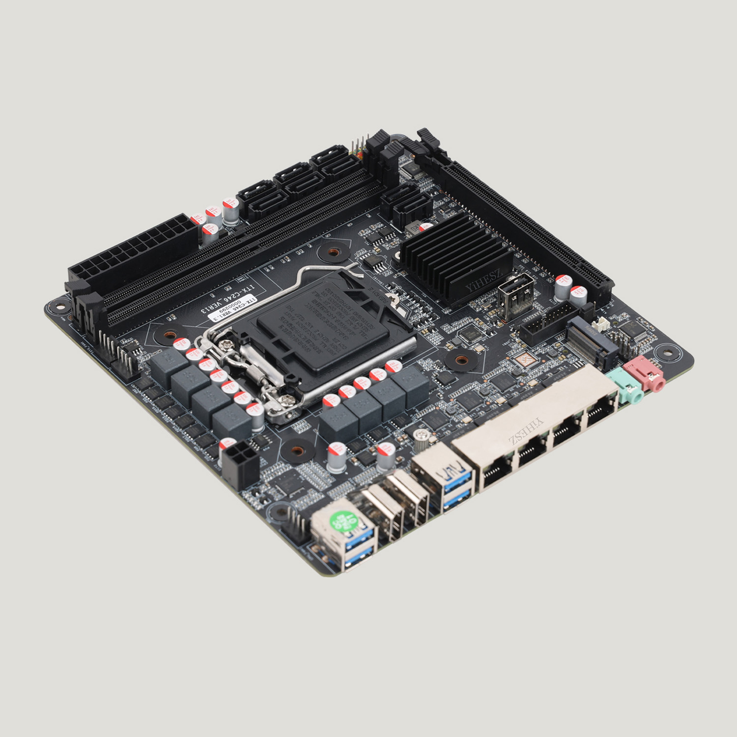 Placa-Mãe Mini-ITX C246 com 8  - Nas Motherboard 8 Sata Mini Itx avaliação e preço