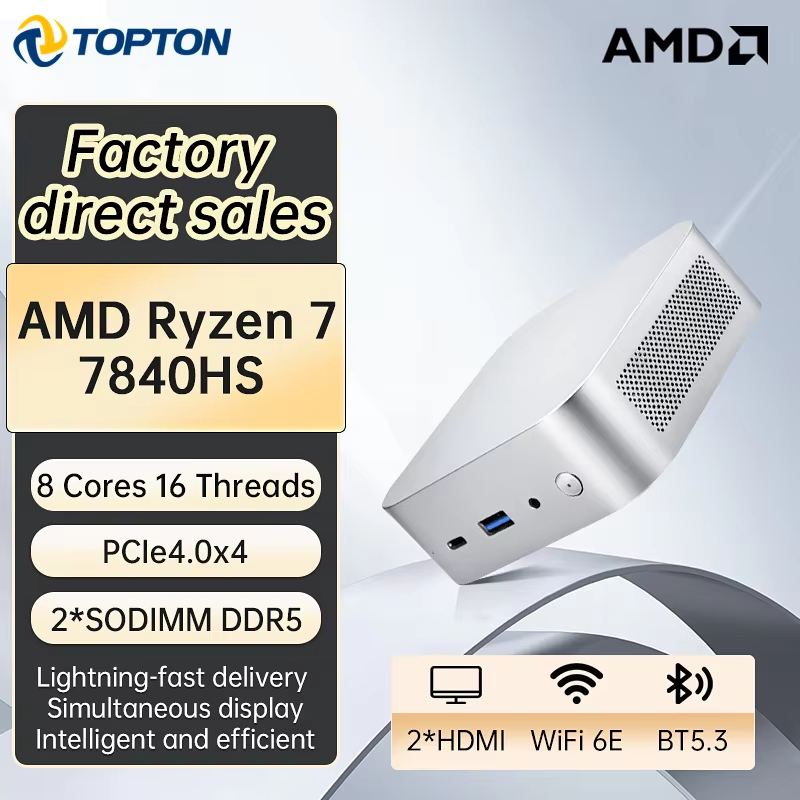 Mini PC Gamer Topton AMD Ryzen - Amd Ryzen 7 7840Hs Mini Pc avaliação e preço